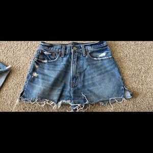 High Waist Abercrombie Denim Shorts